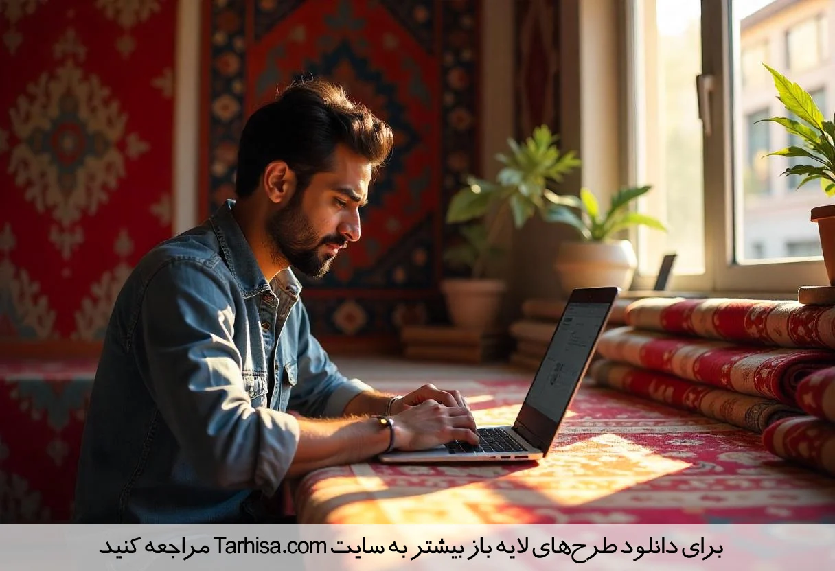 فرش دانلود رایگان طرح لایه باز کارت ویزیت فرش فروشی