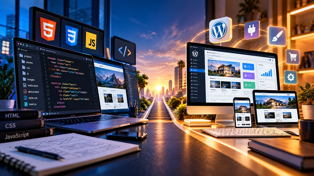 تفاوت طراحی سایت با وردپرس و HTML چیست؟ مقایسه کامل